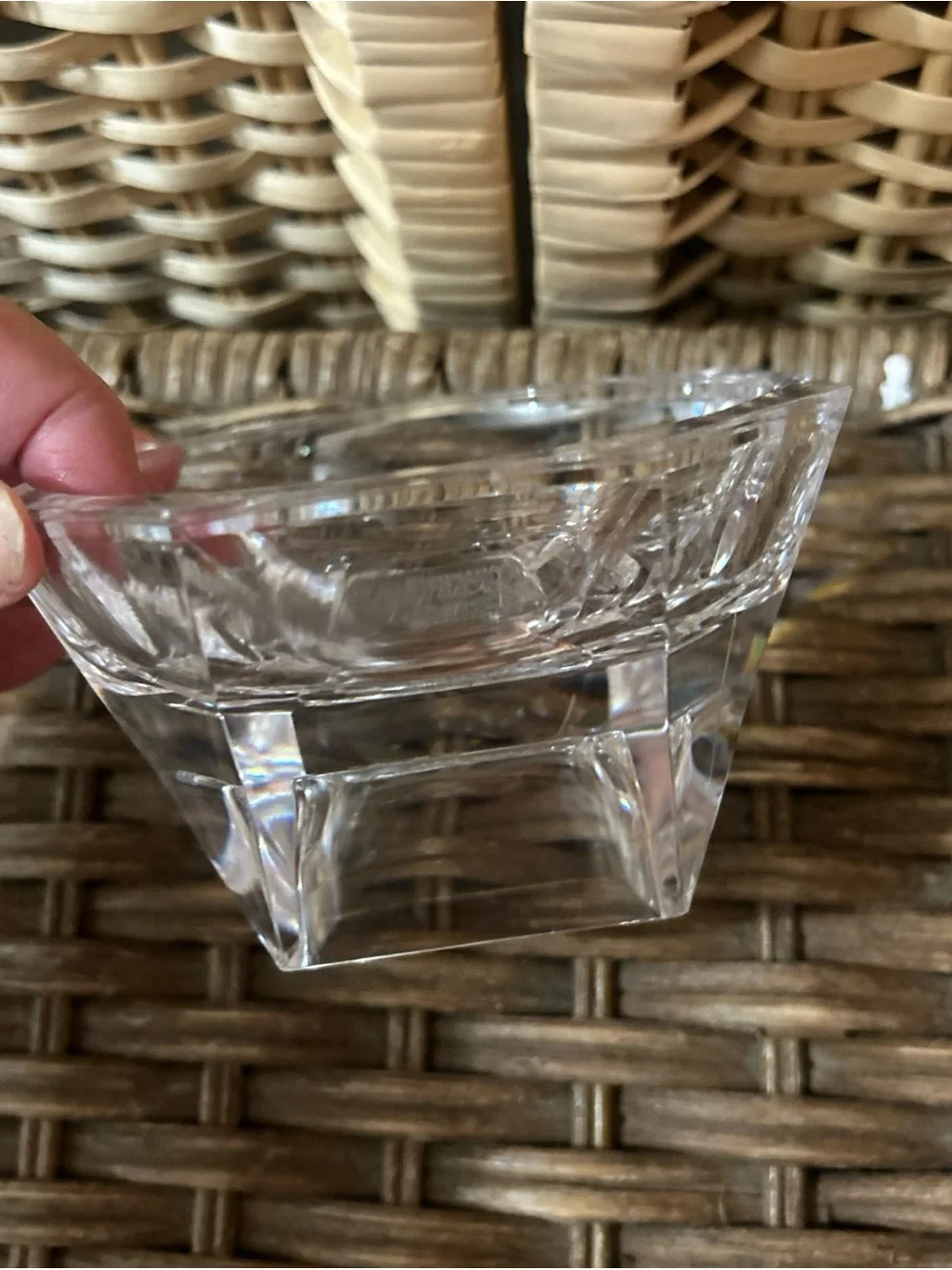 PURINA FANCY FEAST FAUX CRYSTAL CAT FOOD BOWL CLEAR ACRYLIC GOURMET Rare